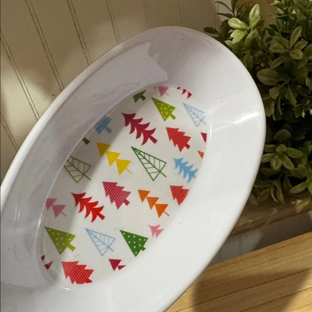 Colorful Utensil Holder & Spoon Rest Tree Set Brand New Christmas holiday decor